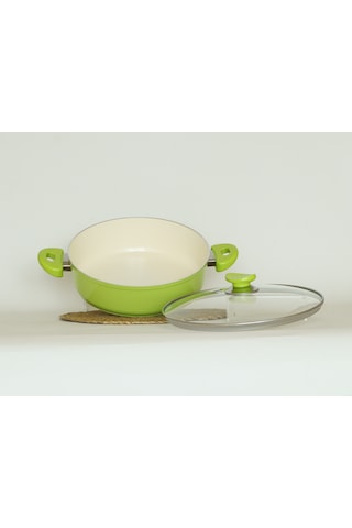 Bonera Seramik 28 Cm Karnıyarık Tencere Yeşil Yeşil