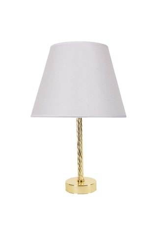 Dekovien Modern Abajur Krem Gold Kaplama Burgu Metal Ayak Krem