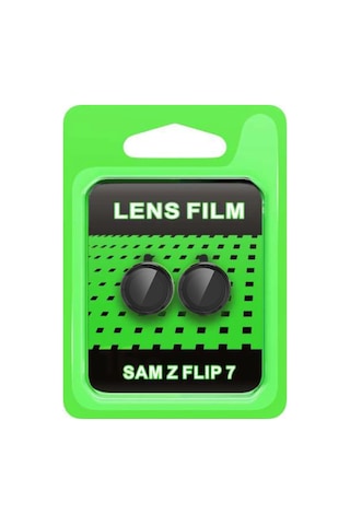 Newface - 414 - Samsung Galaxy Uyumlu Z Flip 7 Raze Metal Kamera Lens - Csmo-tex - - Siyah