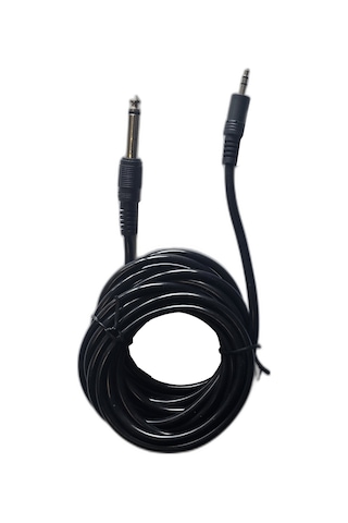 6.35 Mm To 3.5 Mm Aux Ses Kablosu - Gitar Amfi Hoparlör Ve Kulaklık Dönüştürücü Kablo 3metre