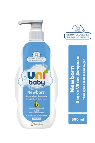 Uni Baby Newborn Yenidoğan Saç ve Vücut Şampuanı 500 Ml
