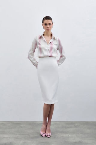 Sateen Desenli Klasik Gömlek - Pembe-136006 Pembe