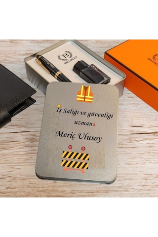 İş Sağlıgı Ve Güvenliği Uzmanlarına Özel Tasarım Kutulu Siyah Gold Dolma Kalem Hediye Siyah