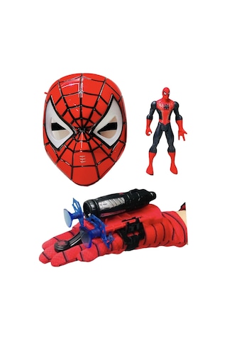Avengers Işıklı Örümcek Adam Işıklı Örümcek Adam Maske Vantuz Fır