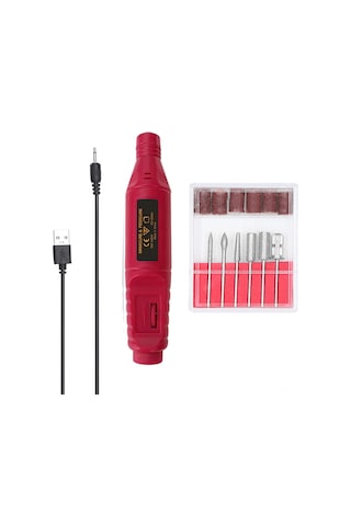 Geeksen "profesyonel Mini Elektrikli Tırnak Freze Makinesi - Usb Şarjlı, 6 Uçlu, 3000-20000 Rpm Ayarlanabilir Hız"