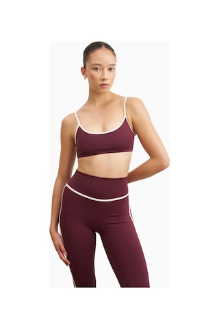 Because Of Alice Base Contrast Trim Cami Bra Tamamlayıcı Spor Sütyeni Bordo