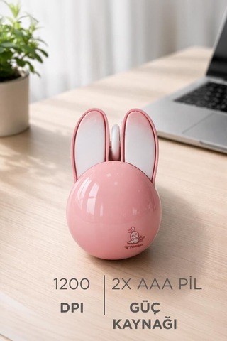 Tavşan Kulaklık Sessiz Mouse 1200 Dpı Tm21 Günlük Kullanım Bilgisayar Faresi Taşınabilir Fare Diğer
