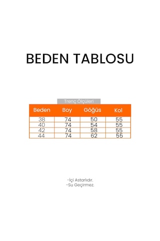 Nehar Rüzgarlıklı Astarlı Trenç 1621 - Taş Taş