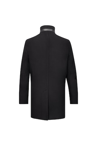 Hatemoğlu Siyah Slim Fit Hakim Yaka Yünlü Palto 2958675 Siyah