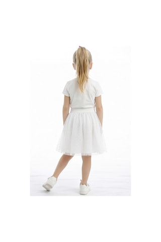 Fesshera Kids Kız Çocuk Etek Beli Lastikli Pamuklu Ve Astarlı Tül Etek Beyaz