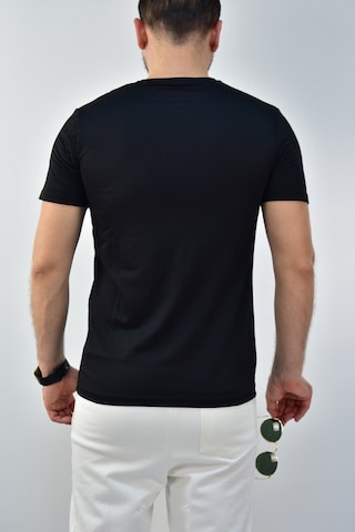 Escetic Erkek Siyah Slim Fit T-Shirt-3282