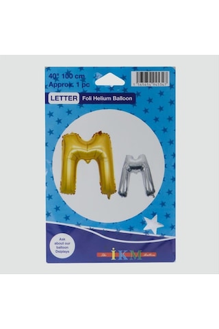 Sarı Renkli 40 100 Harfli Folyo Balon Çok Renkli