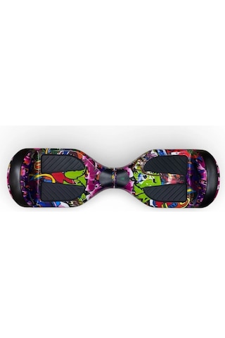Elektrikli Kaykay Hoverboard 6.5 Inch Taşıma Çantalı Bluetooth Hoparlörlü Akıllı Denge - Rs-s5 Grafiti Mix
