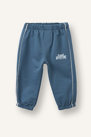 Defacto %100 Pamuk Baskılı Sweatshirt Üst Elastik Bel Alt 2li Takım Erkek Bebek I0274a526aube739 Mavi-be739