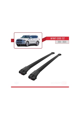 Infiniti Qx80 Z62 2014-2023 Arası İle Uyumlu Ace-1 Ara Atkı Tavan Barı Siyah