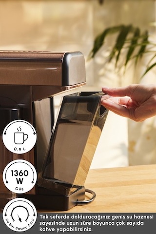 Karaca Mycaffee Barista S20 Entegre Süt Hazneli Otomatik Espresso Ve Latte Makinesi