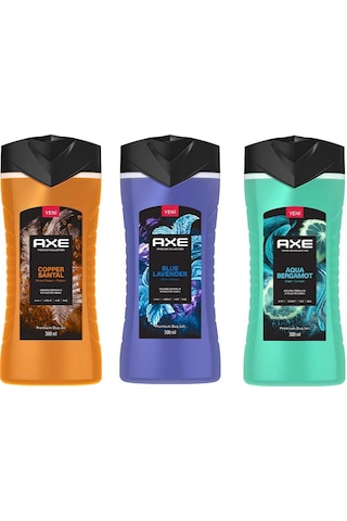 Axe Premium Collection Aqua Bergamot + Blue Lavender + Copper Santal Duş Jeli 3 x 300 ML