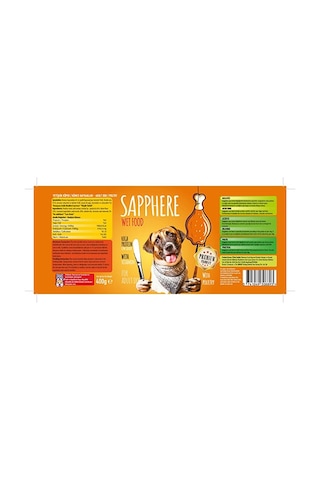 Sapphere Kümes Hayvanlı Yetişkin Köpek Konservesi 6 Adet 400 Gr 271-20000.02