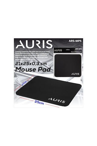 Auris Mp5 Kenarları Dikişli Kaymaz Mouse Pad 25x21 Cm