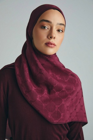 Maisa Neda Pamuk İpek Şal 70 190 Cm - Bordo 8385