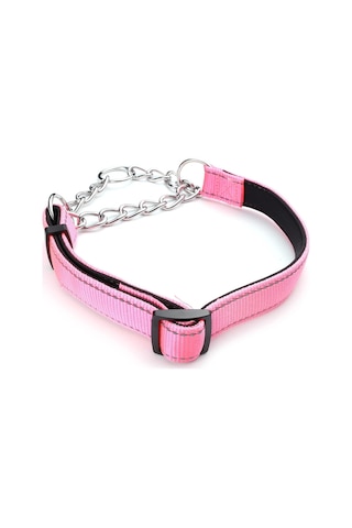 Martingale Köpek Tasması Geniş 2,5 Cm 2,5 Cm Reflektif Naylon Paslanmaz Çelik Zincirli Köpek Tasması Rahat Yumu Çok Renkli