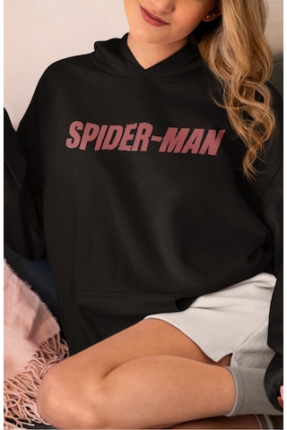 Sevbano Spider-man Film Kahramanı Örümcek Adam Sırt Baskılı Unisex Oversi Siyah