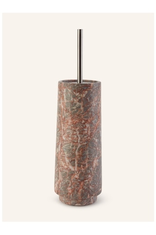 Aquanova Orıon Wc Fırça Seti 41 Cm, Doğal Taş, Kapaklı, Metal Saplı, El Yapımı Klozet Fırçası Bronz-haki
