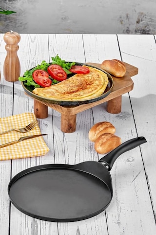 Taç Eva Granit Krep Tavası 28 Cm Tac-8032 Siyah