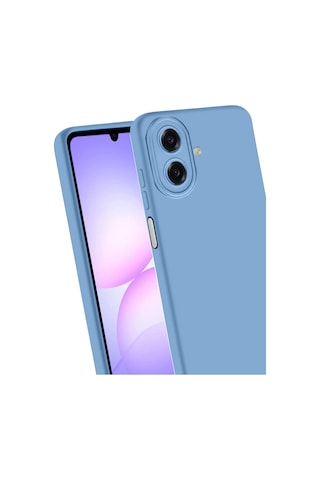 Samsung Galaxy Uyumlu  A07 4g First Silikon - Mavi Düz Renkli