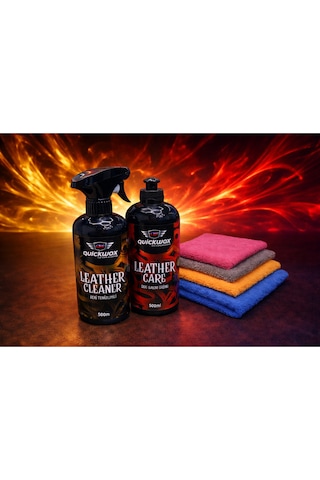 3lü Set Deri Temizleyici + Deri Bakım Ürünü + Mikrofiber Uygulama Bezi