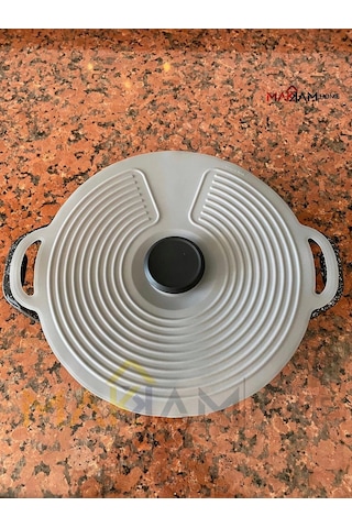 Lexroo Silikon Tencere Kapağı, Tava Kapağı, Isı Koruyucu, Vakumlu Kapak, Muhafaza Kapağı Gri, 28cm Çok Renkli