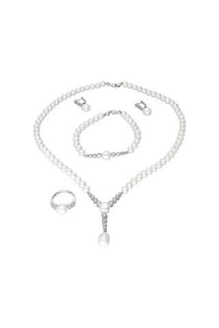 Chavin Inci Gümüş Kolye Küpe Bileklik Yüzük Takım Set Ds33