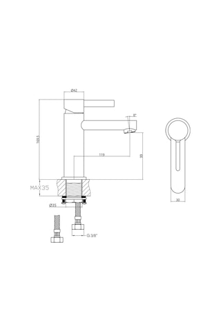 Fause Lavabo Bataryası Lisio Klb121