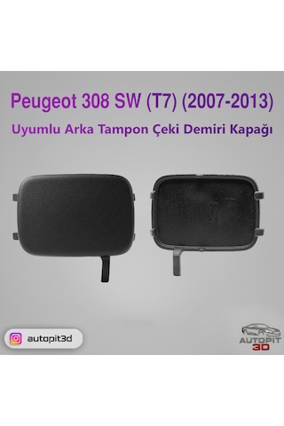 Peugeot 308 Sw T7 2007 2013 Uyumlu Arka Tampon Çeki Demiri Kapağı