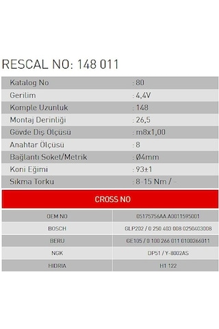 Isıtma Bujisi - Mercedes - Et148011