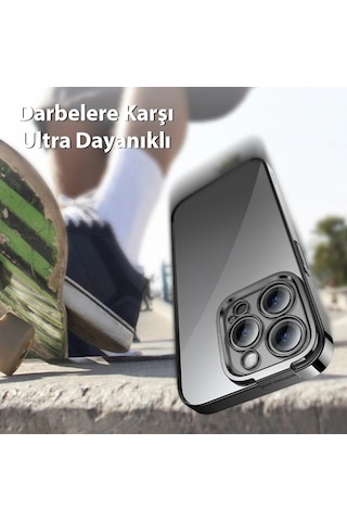 Baseus Glitter Apple iPhone Uyumlu 14 Pro 6.1 Renkli Kenar Silikon Kılıf + Tempered Ekran Koruyucu Set- 5775 95962659
