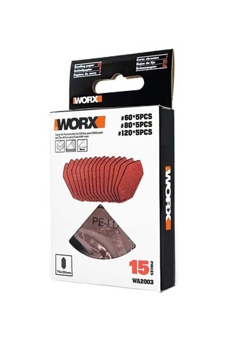 Wa2003 76x30mm 60, 80, 120 Kum, 15 Adet Cırtlı Universal Mouse Parmak Zımpara Kâğıdı Seti
