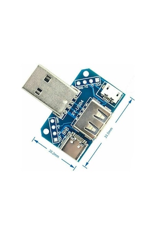 USB Soket Çevirici Kart Usb Type C Micro Usb Erkek Dişi USB Cep