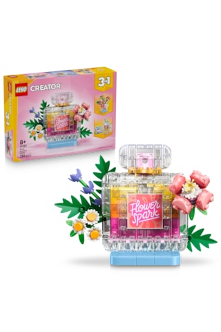 LEGO® Creator 3’ü 1 Arada Çiçekli Dekoratif Parfüm Şişesi 31383 - 8+ için Renkli Etiketler İçeren Oyuncak Yapım Seti (286 Parça)