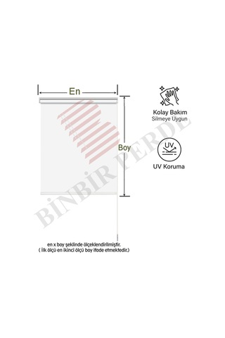 Düz Beyaz Stor Perde Ev&ofis Perdesi Kolay Montaj Aluminyum Sistem Güneşlik Işık Kontrolü