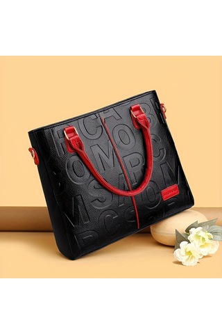 Bayan İçin Trendy Harf Kabartmalı Çanta