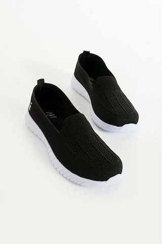 Adımist Kadın Örme Ses Yapmaz Ortopedik Rahat Hafif Günlük Sneaker Ayakkabı Siyah-beyaz