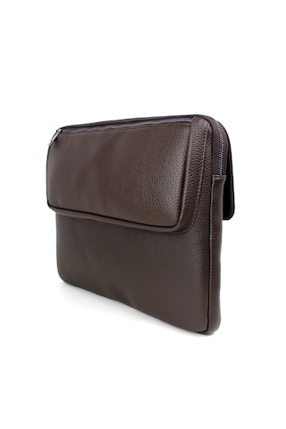 Unisex Kahverengi 12 & 13 Inç, Evrak Laptop Ve Dosya Çantası Kahverengi