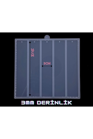 5Li Epoksi Silikon Kitap Ayracı Kalıbı. 16X3 Cm