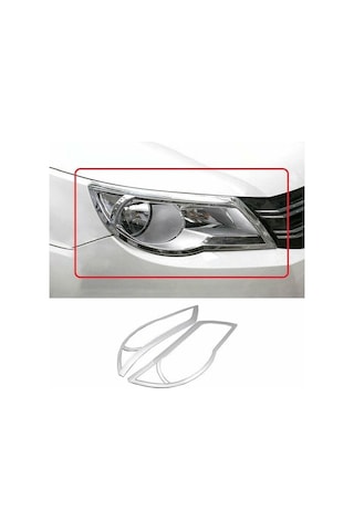 Vw Tiguan 2008 2010 Far Çerçevesi Abs Krom 2 Prç