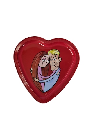 kalp şeklinde sunum ve çay tepsisi 27*27 cm