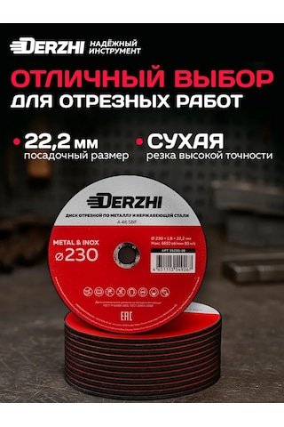 Derzhı 230 Mm Taşlama Makinesi İçin Kesme Diski, 5'li Set 196677485