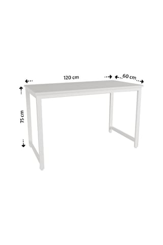 Merkür/siyah 60 X 120 Cm Çalışma Masası, Bilgisayar Masası, Yemek Masası, Metal Ayaklı 120x60