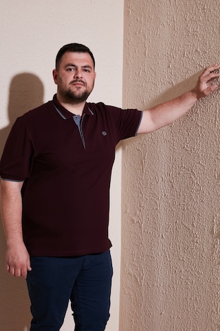 Buratti Büyük Beden Pamuklu Regular Fit Erkek Polo Yaka T Shirt 5902118B Vişne