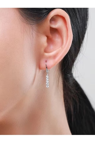 Brezza Lusso Jewelry Timeless Series Işık Dansı Çengelli Kadın Gümüş Küpe Gümüş